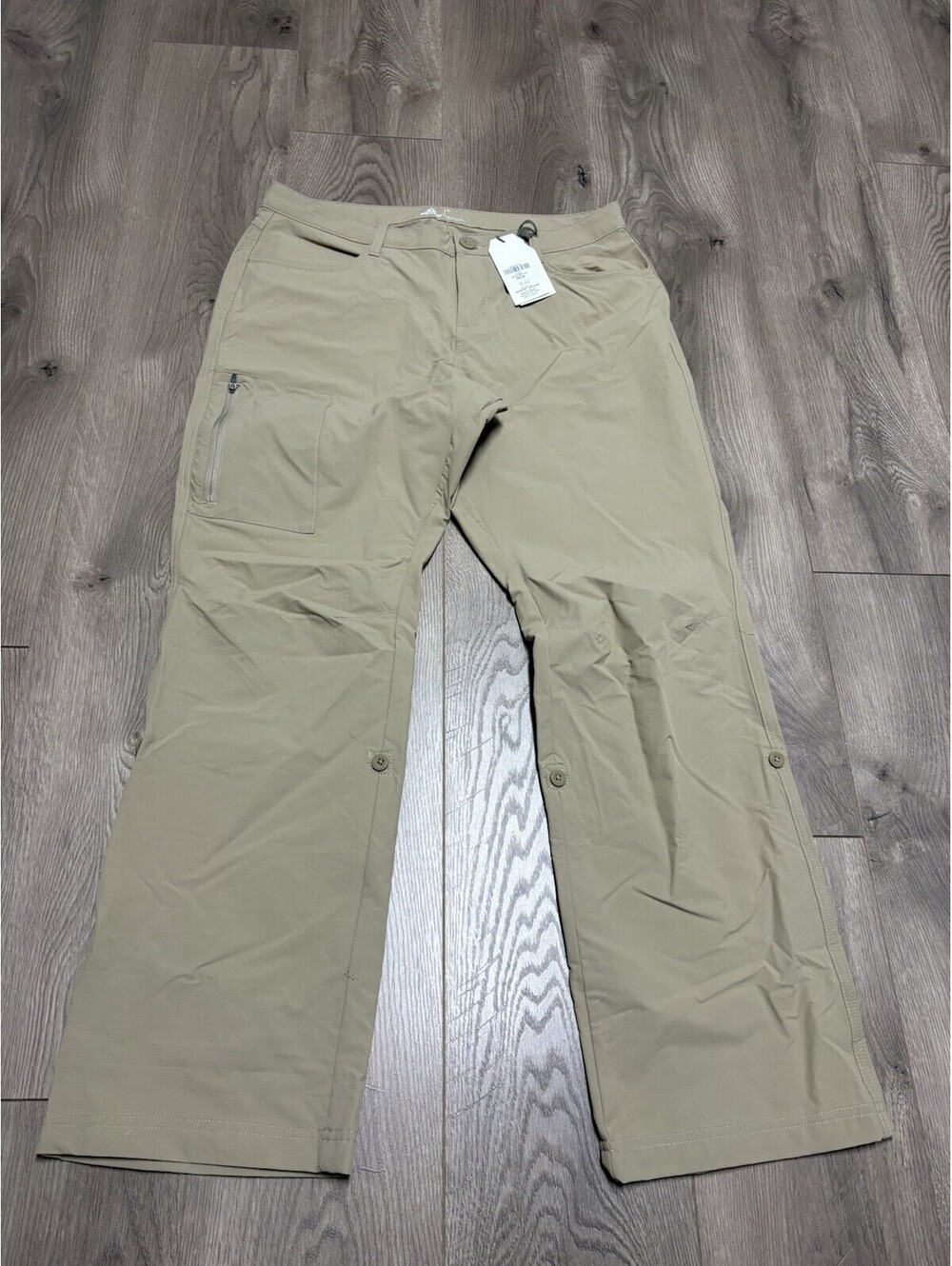 Bass Pro Ascend Explorer Convertible Cargo Pants Women 14 Beige Hiking Camping